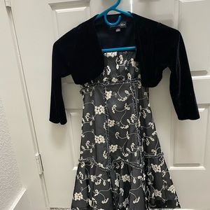 Isobella and Chloe dress with velvet shrug girls size 7